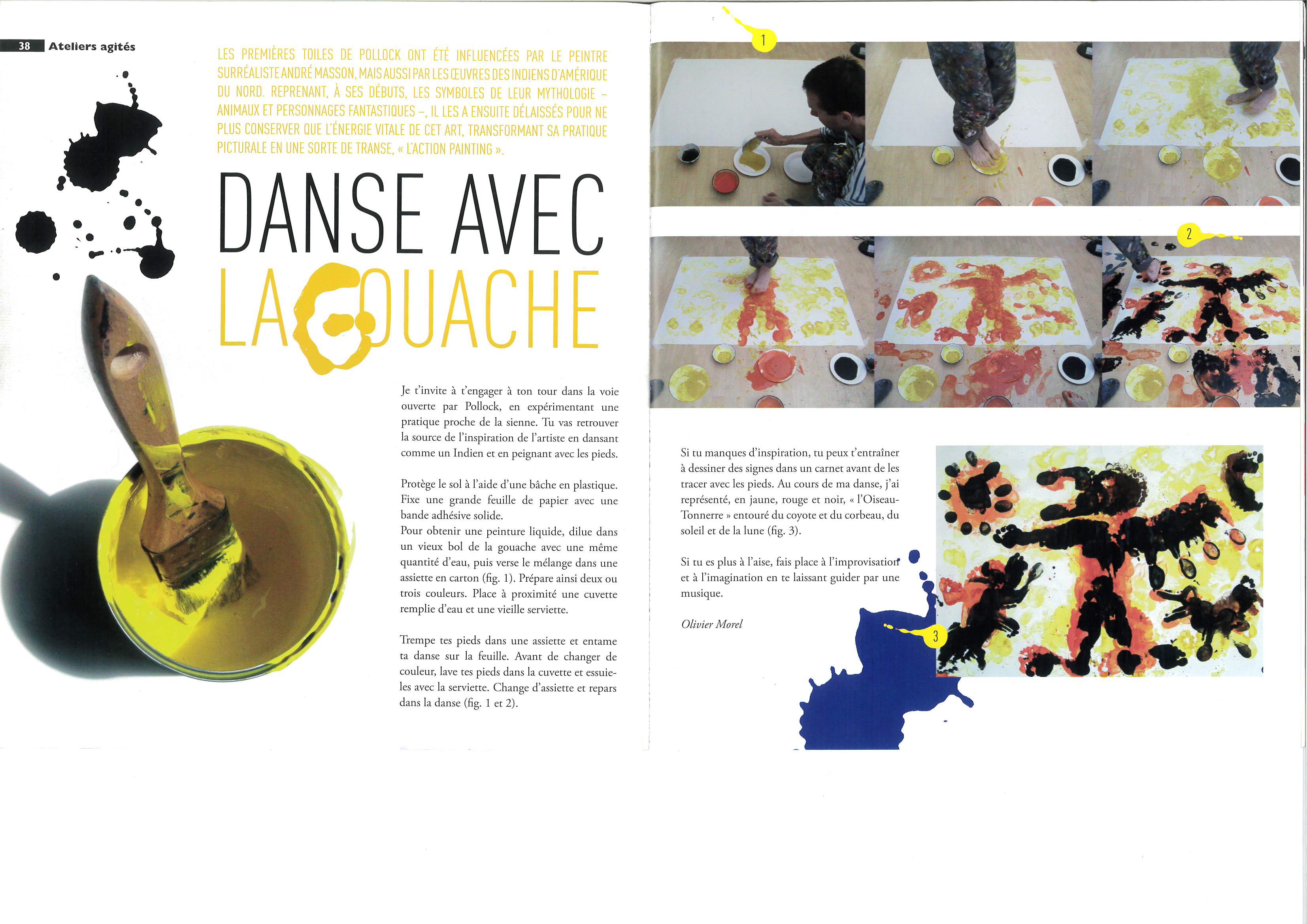 image atelier pollock danser avec la gouache