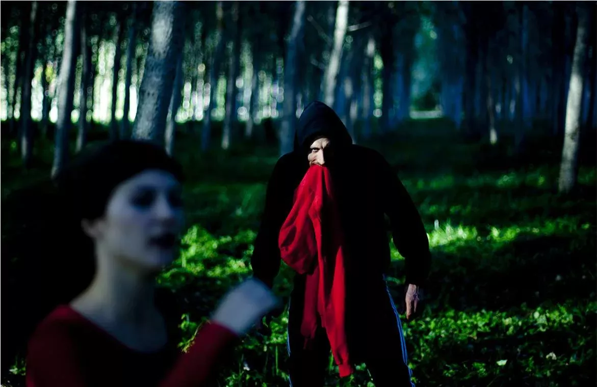 Photo du spectacle "Le petit Chaperon rouge" Cie Sylvain Huc © L.Chourrau